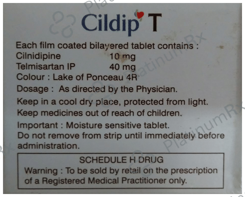 Cildip T 10/40mg Tablet 10s