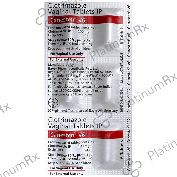 Canesten V6 100mg Tablet VT 6s