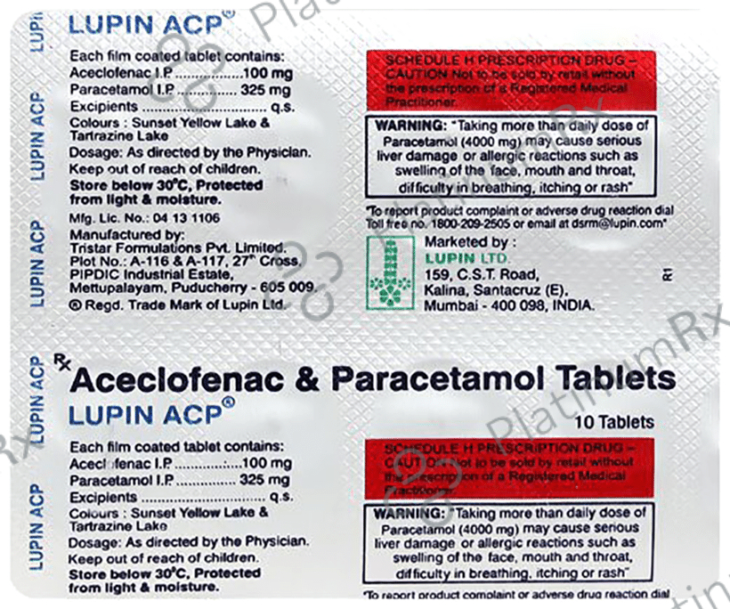 Lupin Acp 100mg/325mg Tablet
