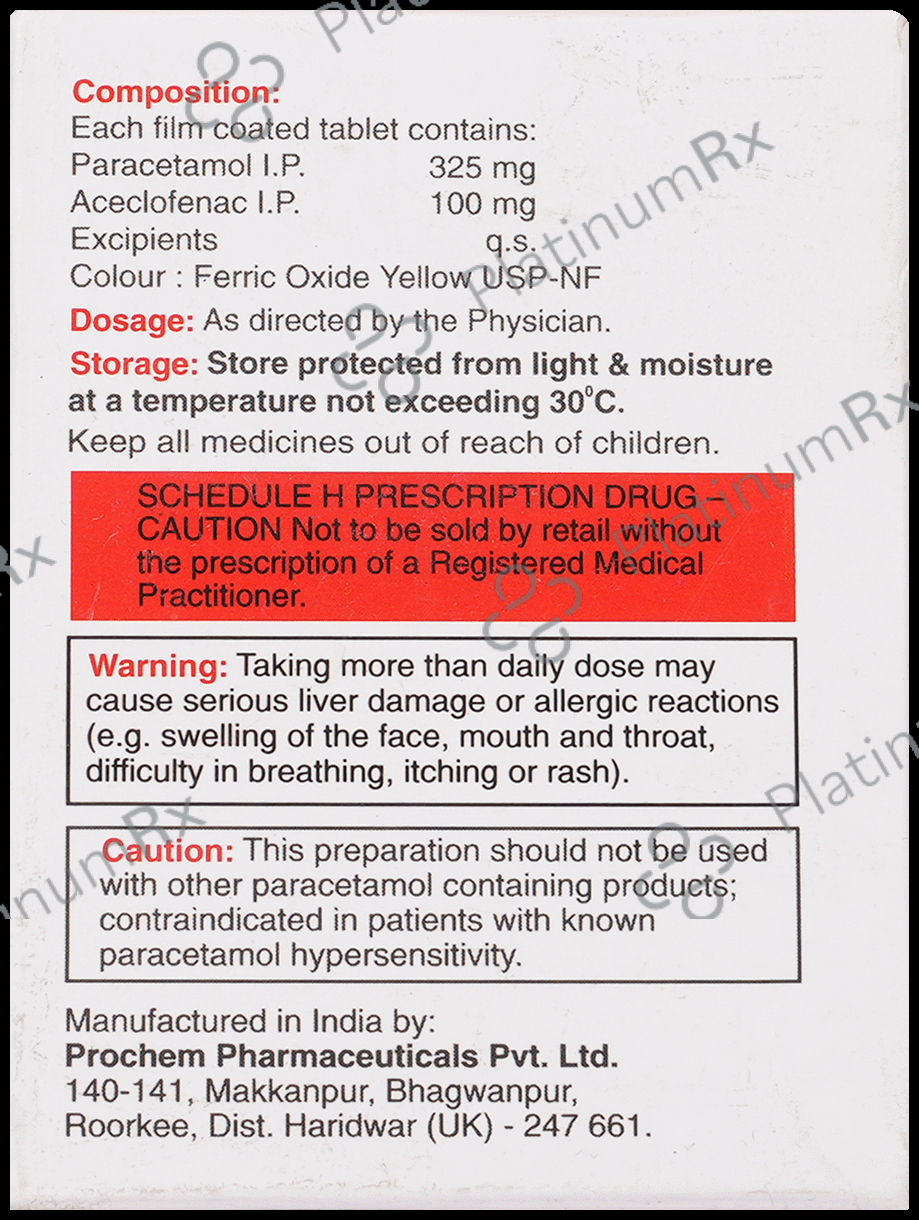 Glenpar AC 100mg/325mg Tablet