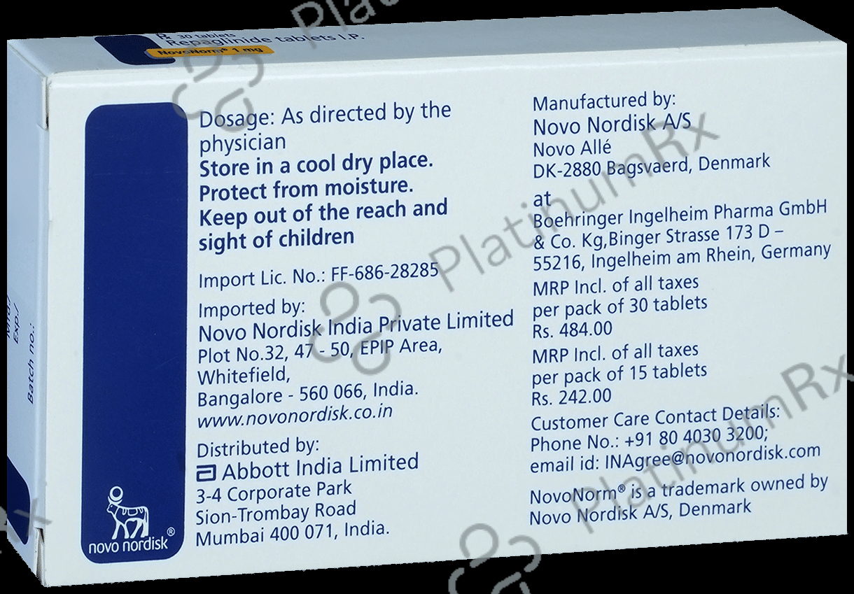 Novonorm 1mg Tablet 30s