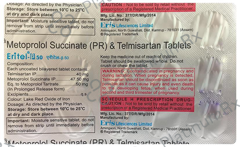 Eritel B 40/50mg Tablet PR 15s