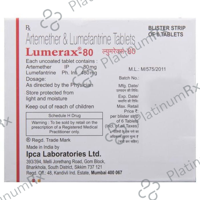 Lumerax 80/480mg Tablet 6s