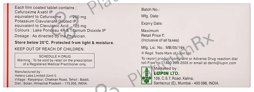 Cetil CV 250/125mg Tablet 10s