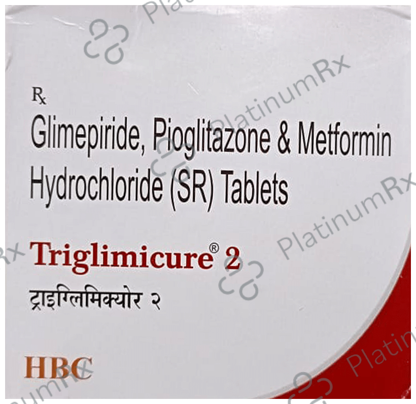 Triglimicure 2 2/500/15mg Tablet SR 15s