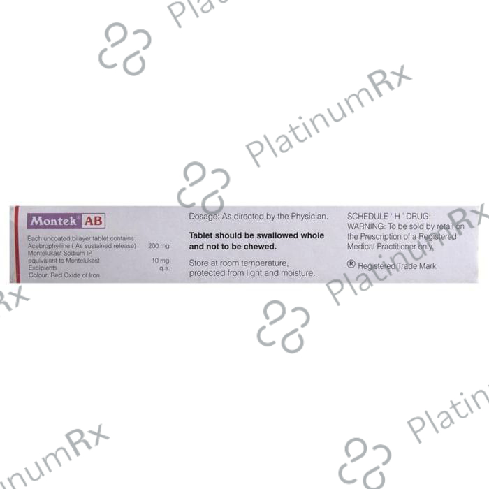 Montek Ab 200/10mg Tablet 10s