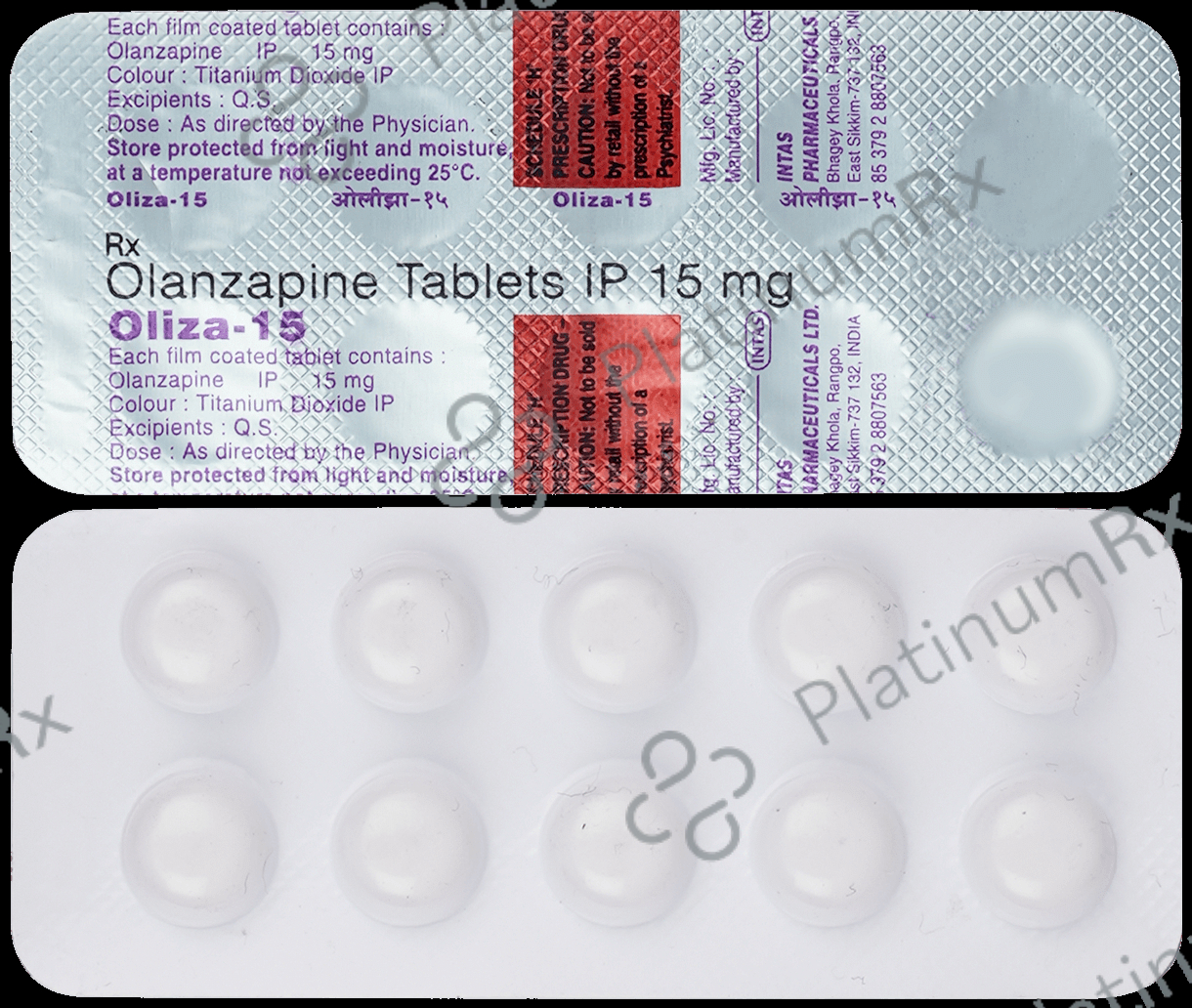 Oliza 15mg Tablet 10s