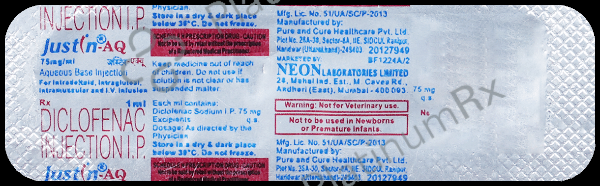 Justin AQ 75mg Injection 1ml