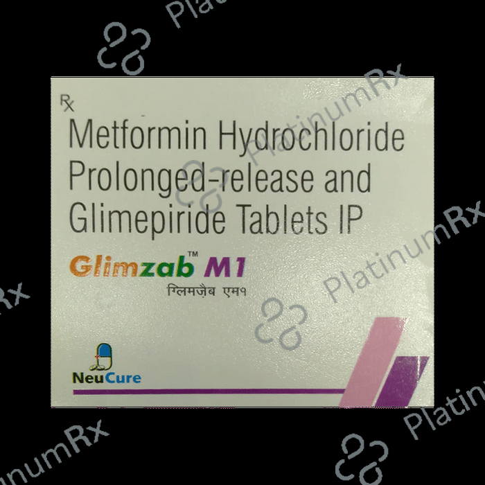 Glimzab M 1mg/500mg Tablet PR