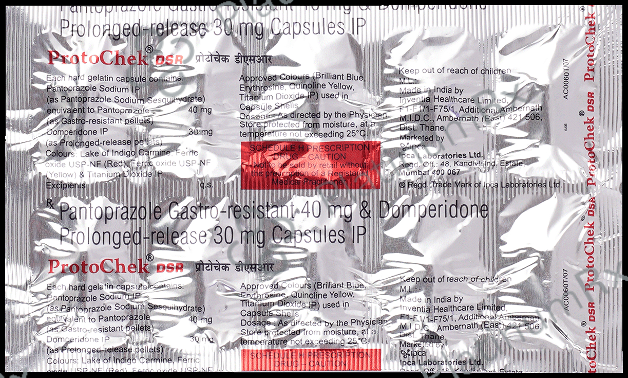 Protochek DSR 30/40mg Capsule SR 10s