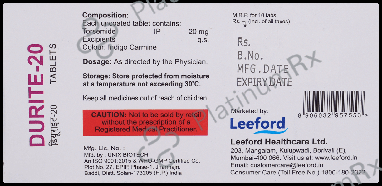 Durite 20mg Tablet