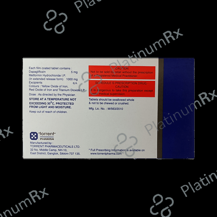Glucreta M 5/1000mg Tablet ER 10s
