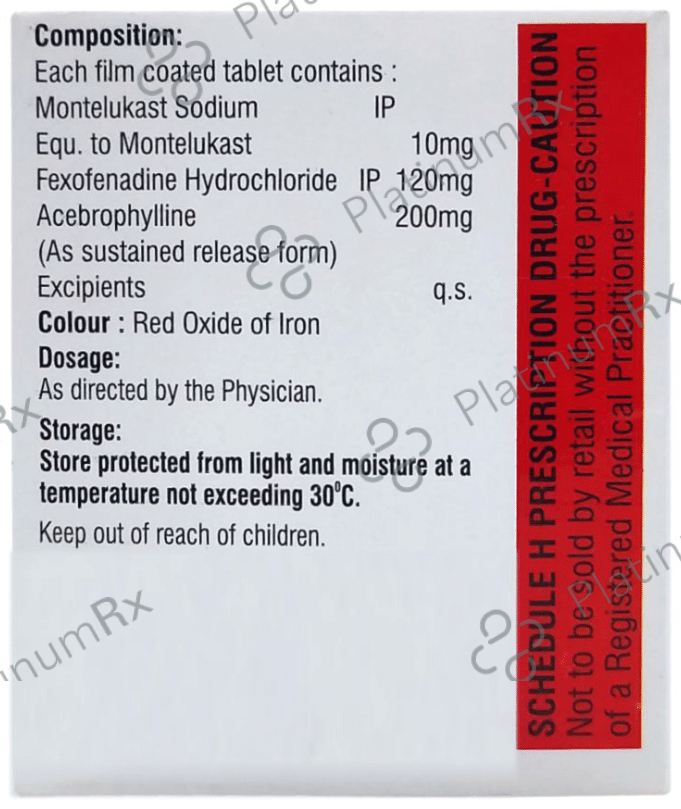 Fexovax AM 10mg/120mg/200mg Tablet ER