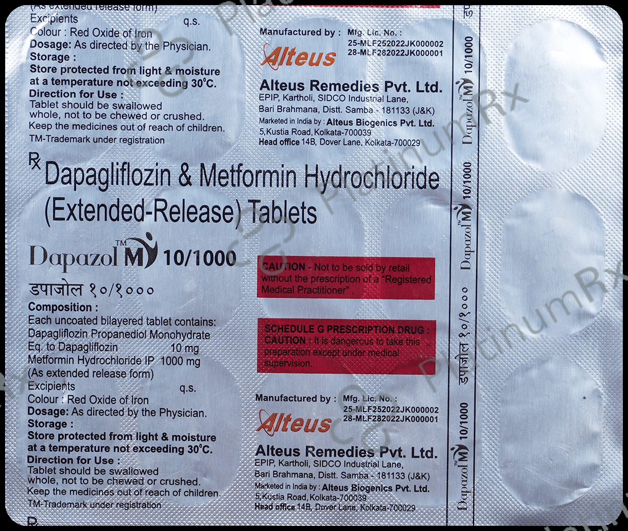 Dapazol M 10/1000 Tablet ER