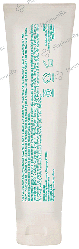 Desert Essence Toothpaste Wintergreen Tea Tree Oil & Neem