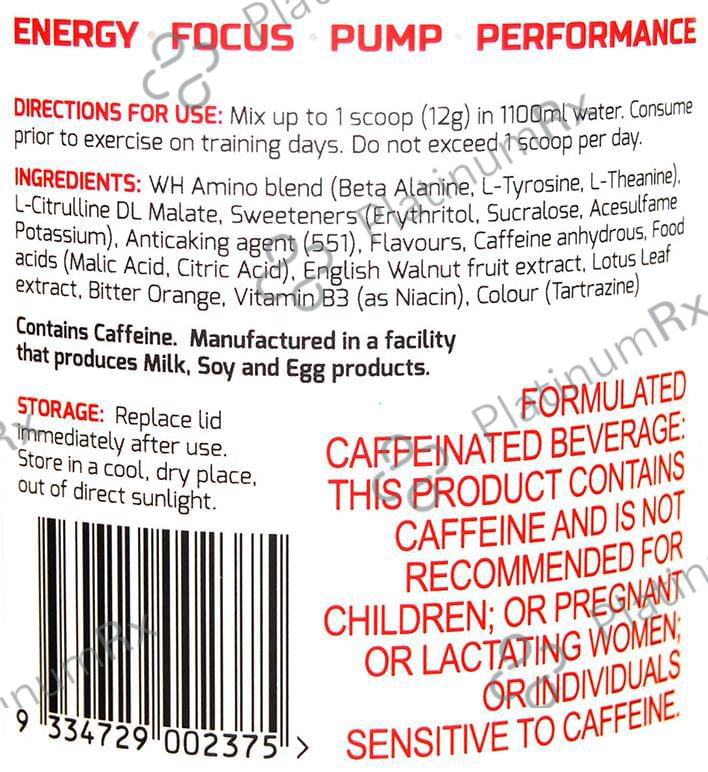 International Protein War Hammer Pre-Workout Peach Orange
