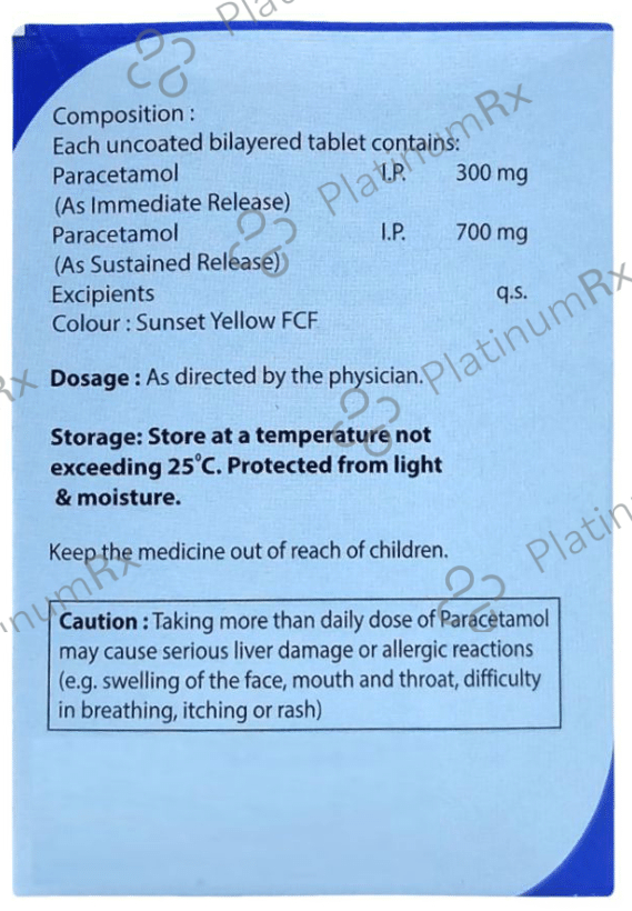 Paravax 300mg/700mg Tablet SR