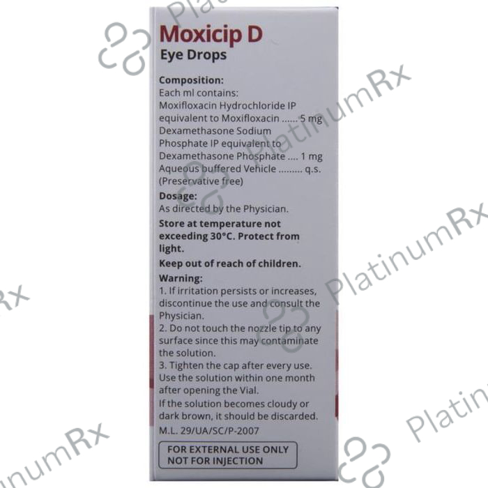Moxicip D Eye Drop 5ml