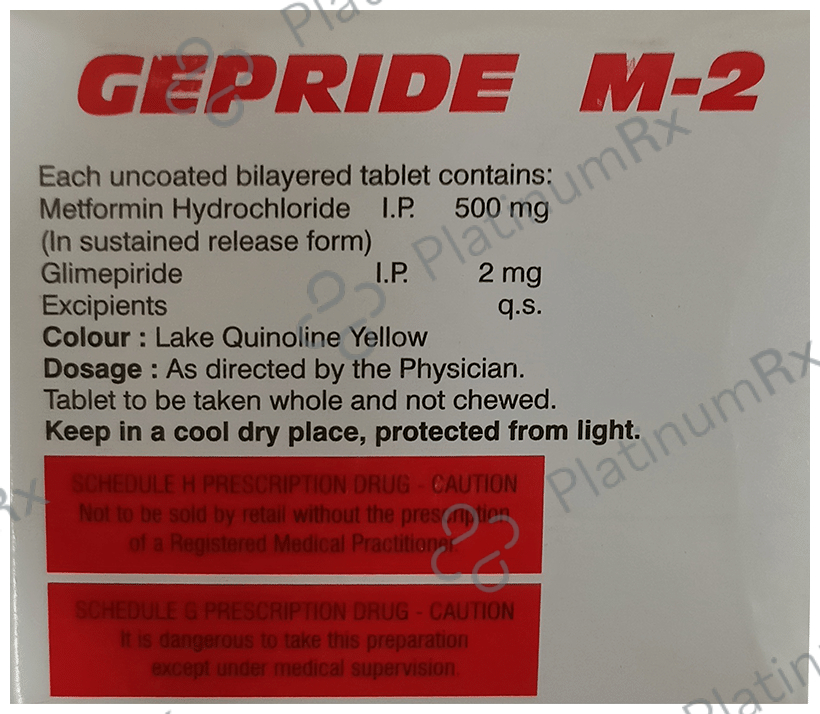 Gepride M2/500mg Tablet PR 10s