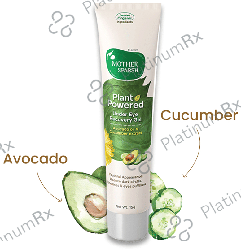 Mother Sparsh Plant Powered Under Eye Recovery Gel Avocado Oil & Cucumber Extract