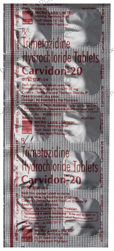 Carvidon 20mg Tablet 10s