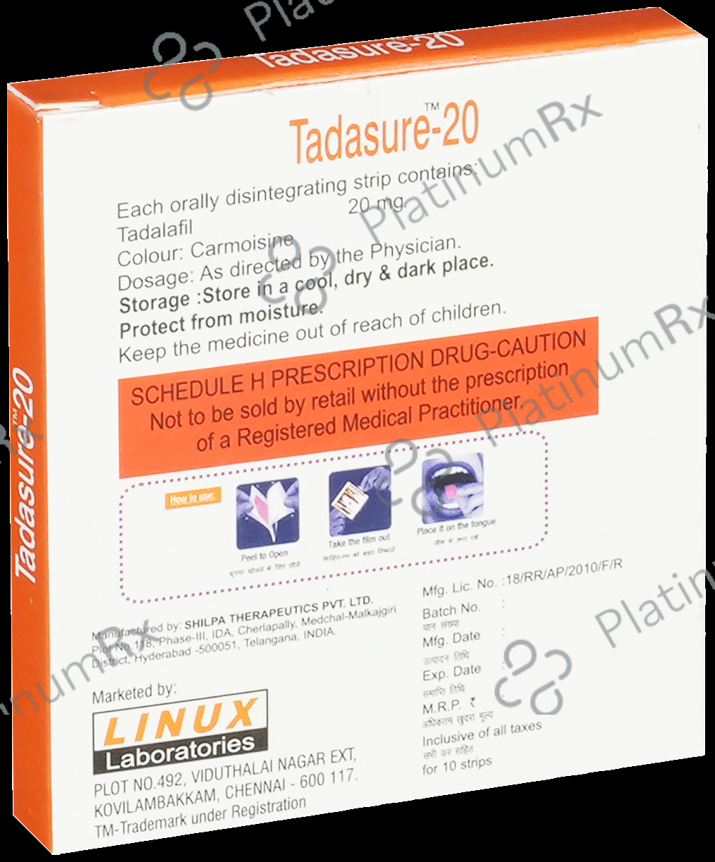 Tadasure 20mg Disintegrating Strip 1s
