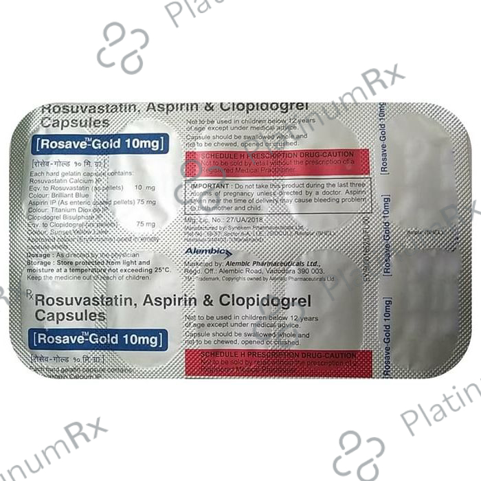 Rosave Gold 10/75/75mg Capsule 10s