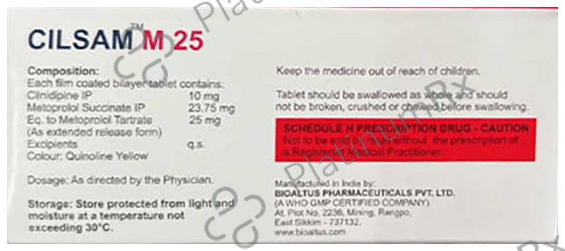 Cilsam M 25 Tablet ER