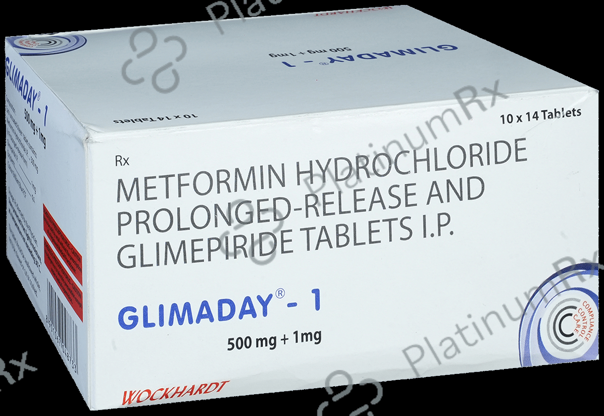 Glimaday 1/500mg Tablet PR 14s