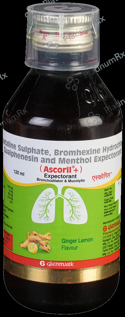 Ascoril Plus Ginger Lemon Expectorant 120ml
