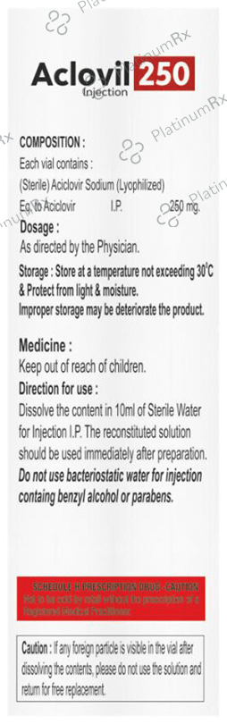 Aclovil 250mg Injection