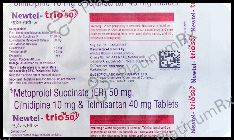 Newtel Trio 50/40/10mg Tablet 10s