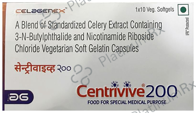 Centrivive 200/5mg Capsule 30s