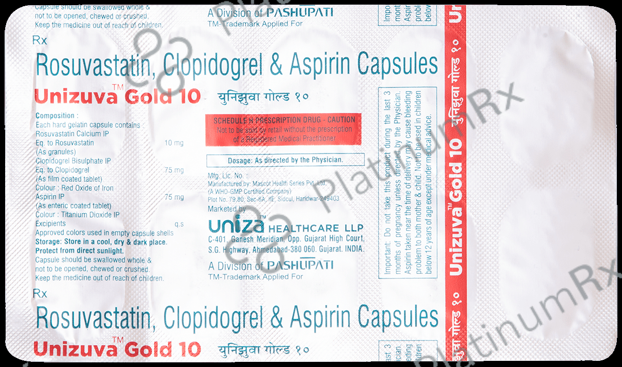Unizuva Gold 75mg/10mg/75mg Capsule