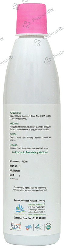 Feel Fresh Organic Aloevera Juice Orange