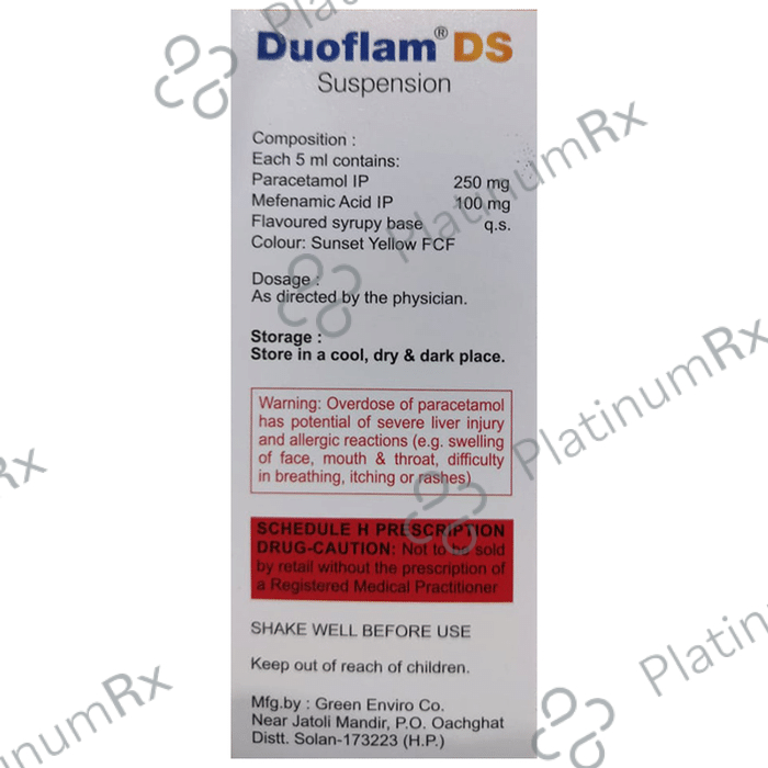 Duoflam DS Oral Suspension Delicious Mango