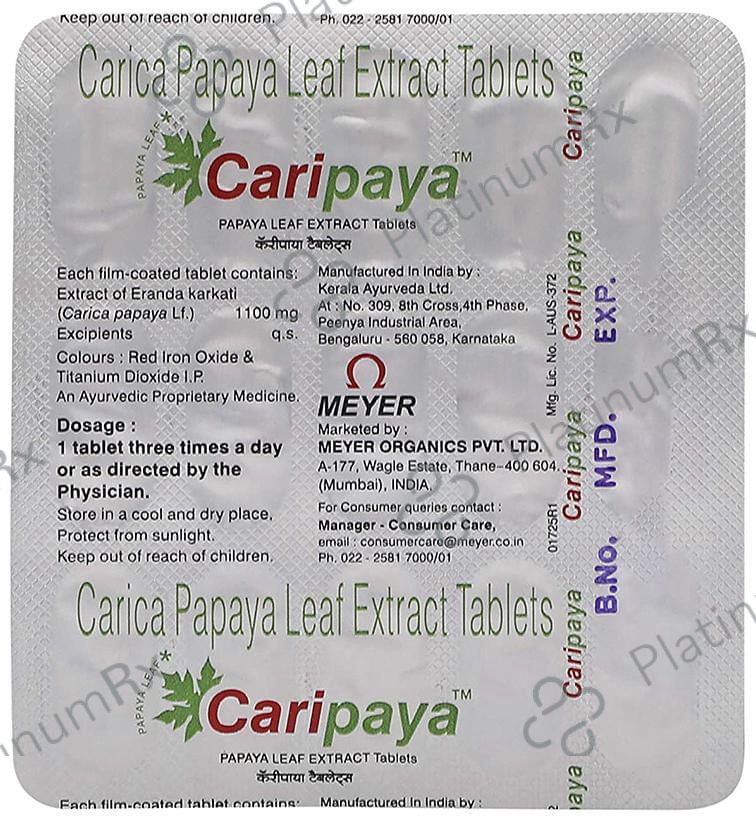 Caripaya Tablet 15s