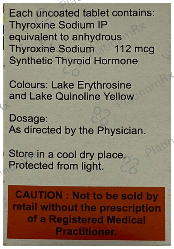 Thyrox 112mcg Tablet 100s
