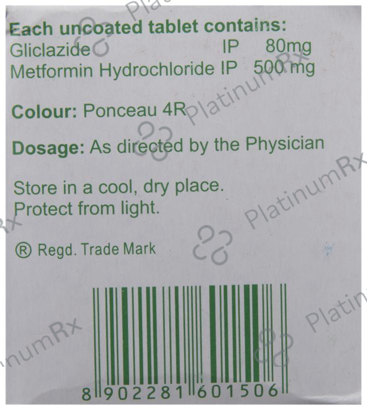 Glychek M Forte 80/500mg Tablet 15s
