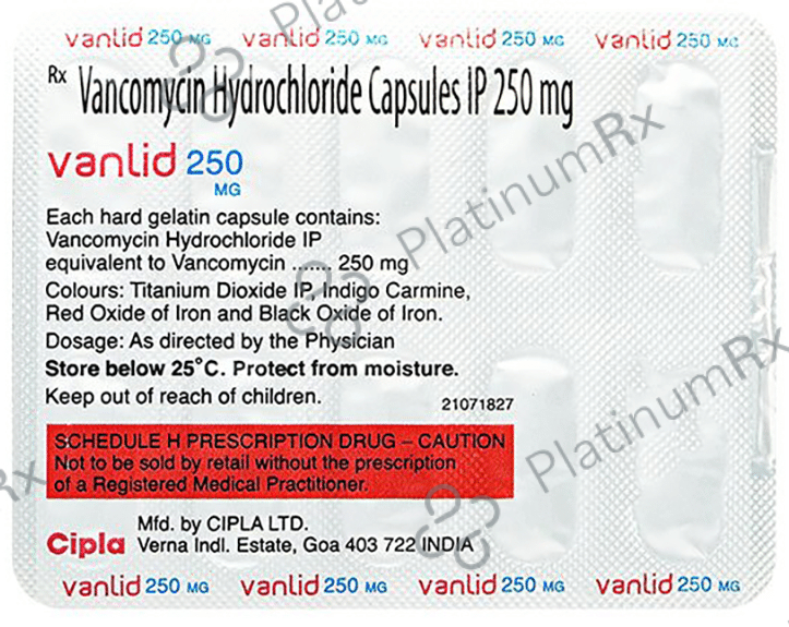 Vanlid 250mg Capsule 10s