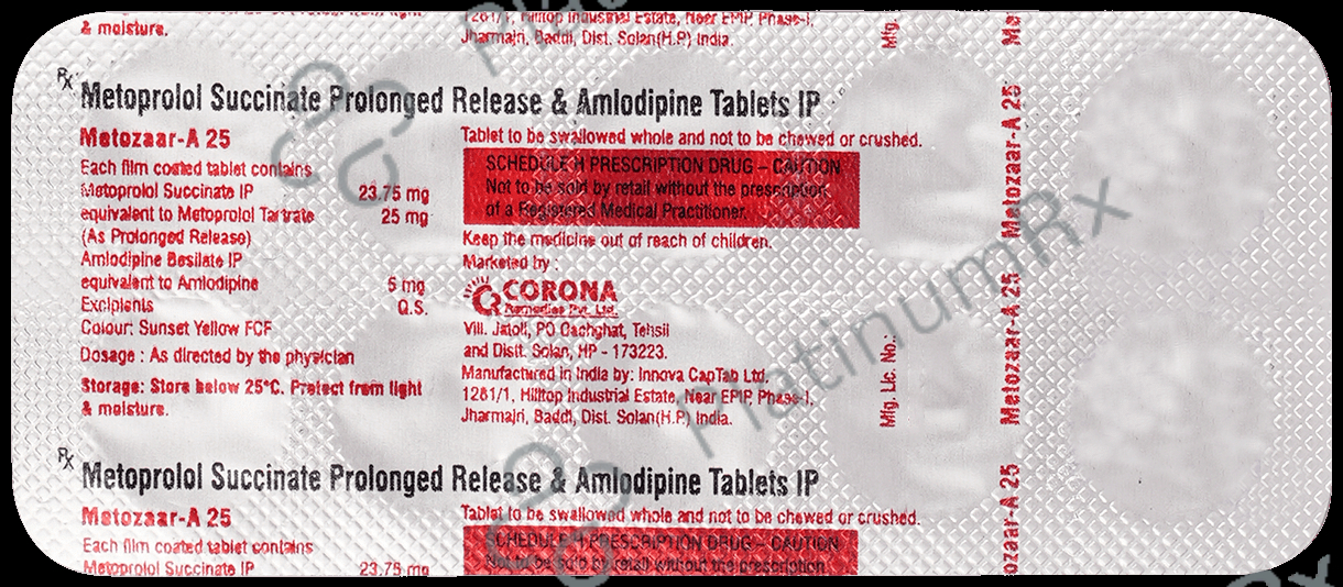Metozaar-A 5mg/25mg Tablet