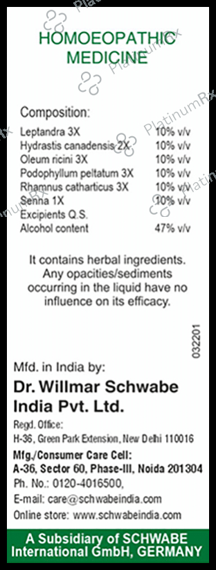 Dr Willmar Schwabe India Good Morning Constipation Drop