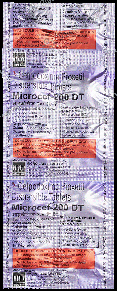 Microcef 200mg Tablet DT 10s