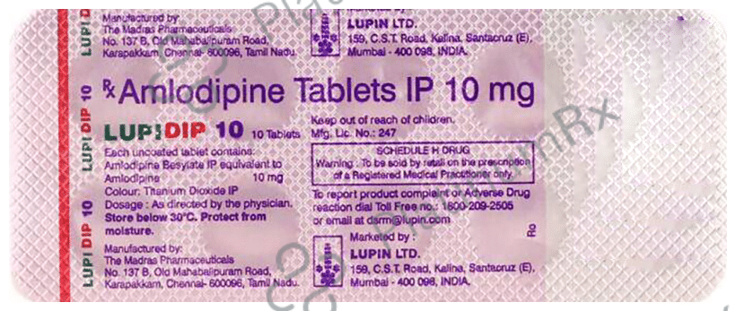 Lupidip 10mg Tablet 10s