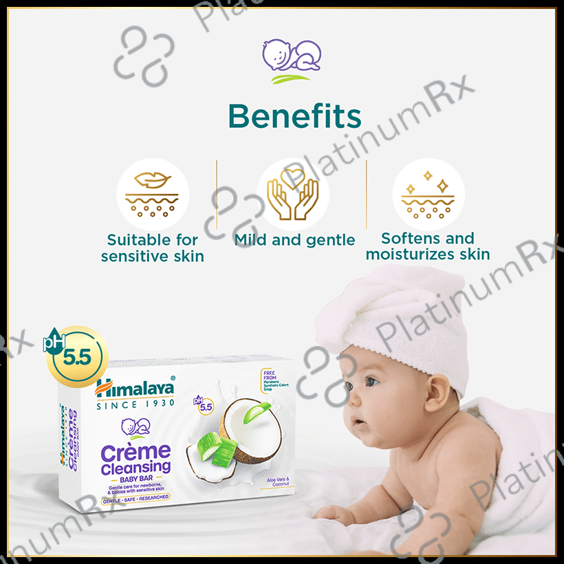 Himalaya Creme Cleansing Baby Bar 75 gm