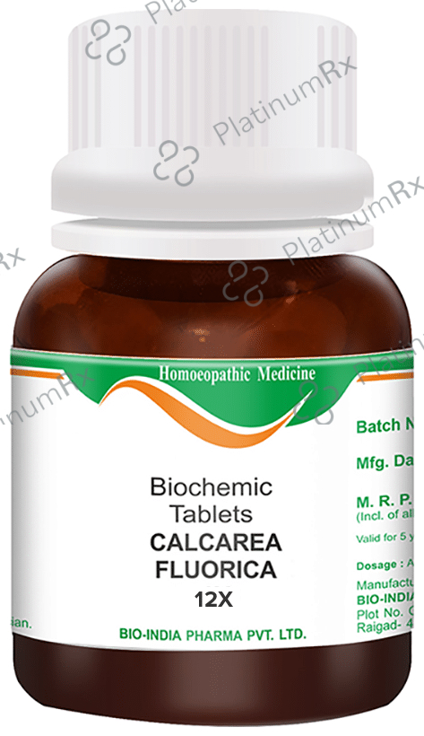 Bio India Calcarea Fluorica Biochemic Tablet 12X 25 gm