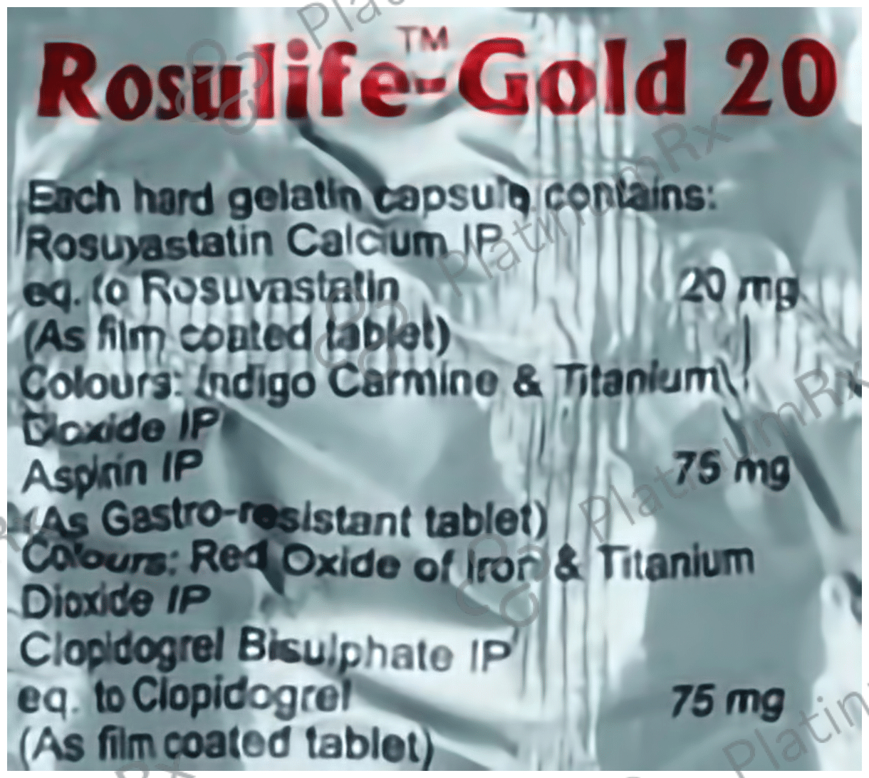 Rosulife Gold 75/20/75mg Capsule 10s