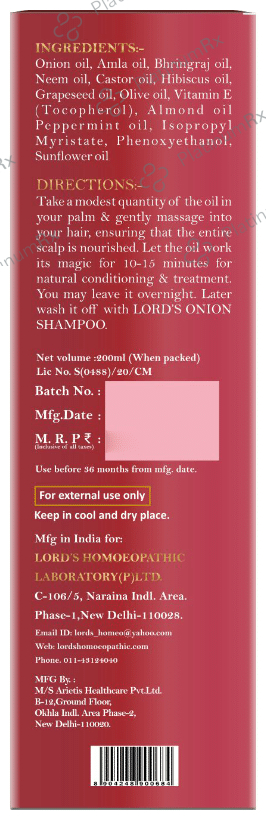 Lord's Onion Hair Oil