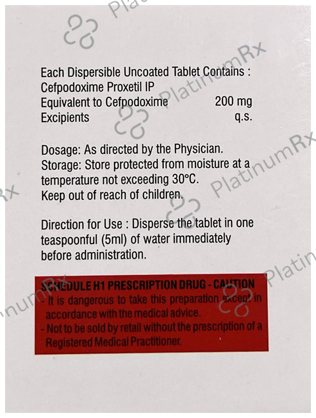 Tocef 200mg Tablet