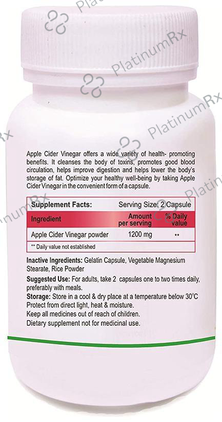 Biotrex Apple Cider Vinegar 1200mg Capsule